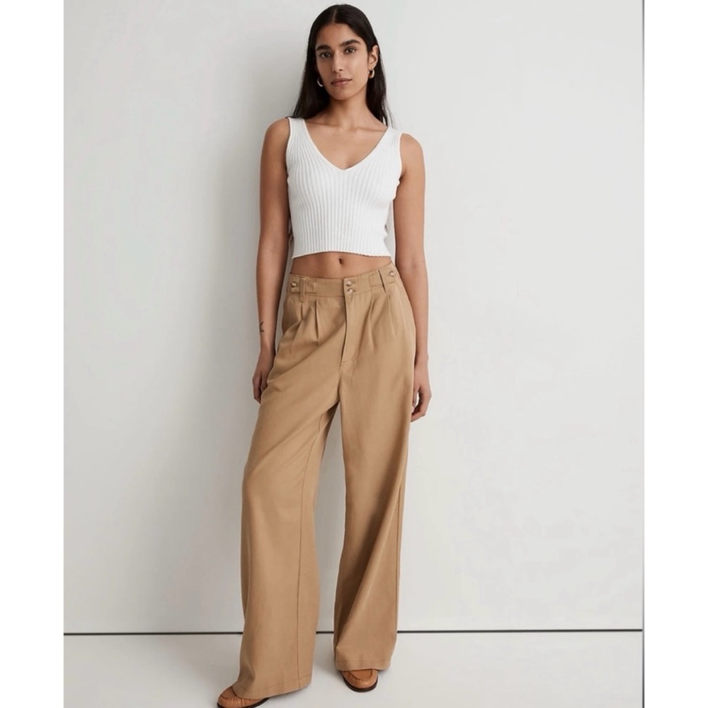 Madewell Tan Wide Leg Pants